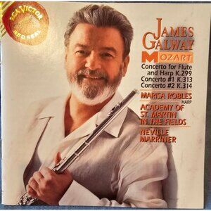 James Galway Mozart Concertos CD For Flute & Harp Music RCA Victor 37770cd bmg